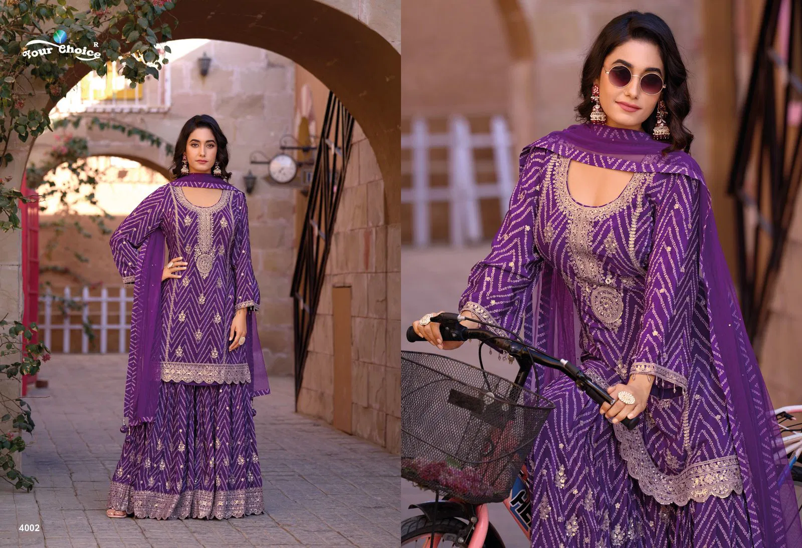 Ginni Vol 4 By Your Choice Designer Chinon Readymade Suits Orders In India